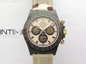 Daytona DIW Carbon Noob 1:1 Best Edition Purple/Brown Dial on Purple/Brown Nylon Strap SA4130 V2