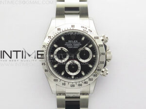 Daytona 116520 Clean 1:1 Best Edition V2 904L SS Case and Bracelet Black Dial SA4130