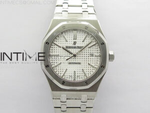 Royal Oak 41mm 15400 SS APSF 1:1 Best Edition Silver Textured Dial on SS Bracelet A3120 Super Clone V3