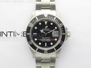 Submariner 16610 LN Black No Rehaut 904L SS RAF1:1 Best Edition on 904L SS Bracelet SA3135