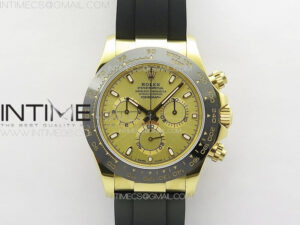 Daytona 116518LN YG APSF Gold Dial Stick Markers On Rubber Strap Slim A7750