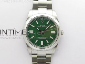 Oyster Perpetual 41mm 124300 BP Best Edition Green Dial on SS Bracelet
