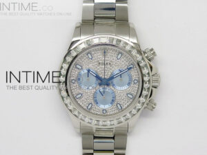 Daytona SS Diamond Bezel Full Diamond Dial SS Bracelet A7750