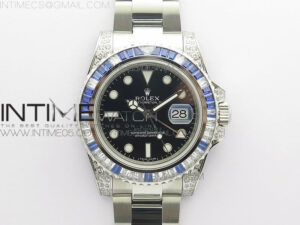 GMT Master II 126710 White/Blue T Crystal BP Best Edition Black Dial On SS Bracelet  3186 CHS