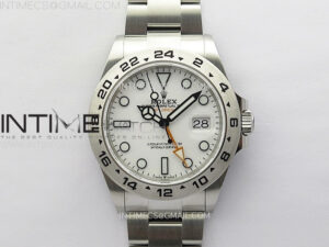 Explorer II 42mm 226570 Black 904L SS V2 GMF 1:1 Best Edition White Dial on Bracelet Super Clone SH3285 (Correct Hand Stack)