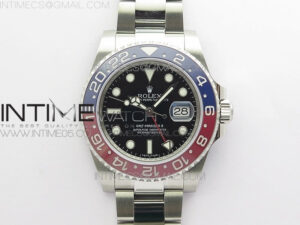 GMT-Master II 116719 BLNR Red/Blue Ceramic 904L VRF 1:1 Best Edition Black Dial On Oyster Bracelet SA3186 V3 (Clean Factory Bezel)