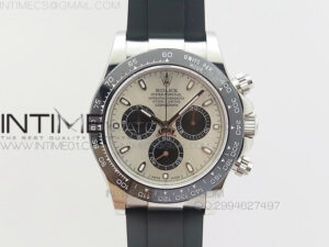 Daytona SS BP best Version Silver Dial Black subdial On Rubber Strap A7750@6 to 4130