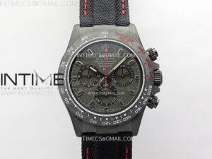 Daytona DIW Carbon Noob 1:1 Best Edition Carbon/Black Black Dial on Black Nylon Strap SA4130 V2