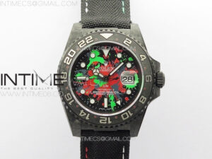 GMT Carbon DIWF Best Edition Color Dial on Black Nylon Strap SA3186 CHS