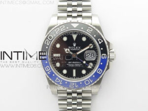 GMT-Master II 126710 Black/Blue Ceramic Bezel 904L SS GMF 1:1 Best Edition Black Dial on 904L Jubilee Bracelet A3285