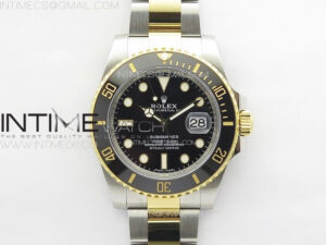 Submariner 116613LN 904L SS/YG Case NTF 1:1 Best Edition Black Dial On 904L Bracelet SA3135