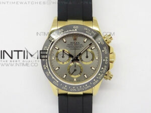 Daytona YG BP Version Gray Dial Sticks Markers On Rubber Strap A7750@6