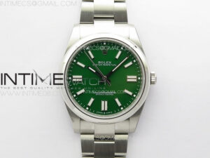 Oyster Perpetual 41mm 124300 SS APSF 1:1 Best Edition Green Dial on SS Bracelet A2824