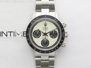 Daytona 6263 SS JKF Best Edition Cream Dial Style01 Black Tachymeter Bezel on SS Bracelet Venus 75