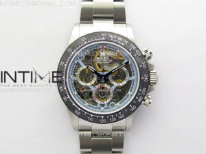 Daytona Montoya SONIC Best Edition Carbon Bezel Skeleton Dial on SS Oyster Bracelet SA4130