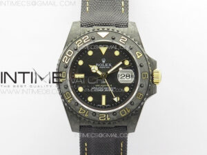 GMT Carbon DIWF Best Edition Black Dial on Black Nylon Strap SA3186 CHS