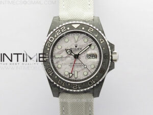 GMT Carbon DIWF Best Edition Meteorite Dial on Cream Nylon Strap SA3186 CHS