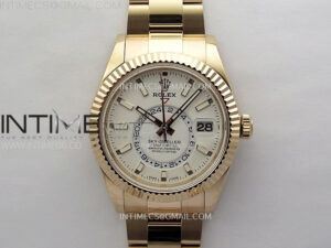 Sky-Dweller 326934 904L RG Noob 1:1 Best Edition White Dial on SS Jubilee Bracelet Asian 23J to 9001