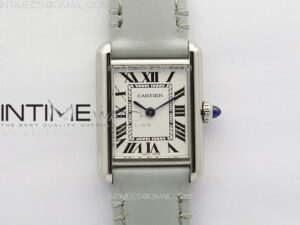 Tank Louis Ladies 22mm SS 8848F 1:1 Best Edition White Dial on Pink Leather Strap Ronda Quartz
