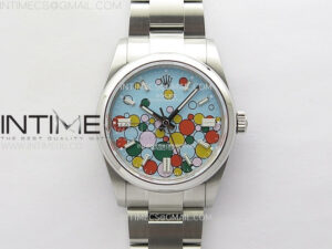 Oyster Perpetual 36mm 126000 GMF Best Turquoise Blue Celebration Motif Dial on SS Bracelet VR3230