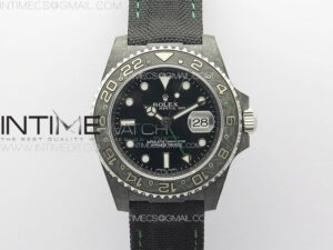 GMT Master II Carbon DIWF Best Edition Black Textured Dial on Black Nylon Strap SA3186 CHS