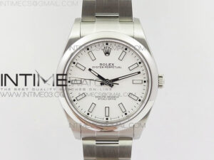 Oyster Perpetual 39mm 114300 BP 1:1 Best Edition White Dial on SS Bracelet SA3132