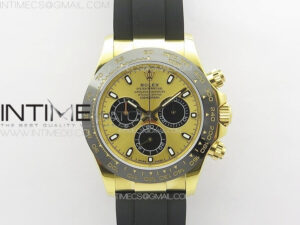 Daytona 116518LN YG APSF Best Edition YG Dial Stick Markers On Rubber Strap Slim A7750