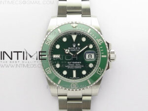 Submariner 116610 LV Green Ceramic 904L SS Case ZF 1:1 Best Edition Green Dial  On 904L SS Bracelet VR3135
