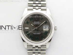 DateJust 41 126334 ZF 1:1 Best Edition 904L Steel Gray Dial Roman Marker on Jubilee Bracelet A2824 (Free Key Ring)