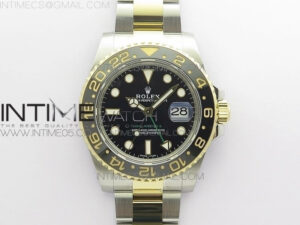 GMT Master II 116713 LN Black Ceramic 904L SS/YG ARF 1:1 Best Edition Black dial  SS/YG Bracelet SH3186 CHS