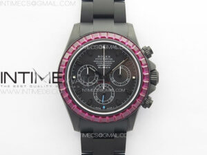 Daytona T Crystals Bezel DLC APSF Best Edition Black Dial On DLC Bracelet A7750