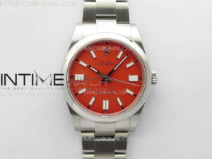 Oyster Perpetual 41mm 124300 904L Steel GMF 1:1 Best Edition Red Dial on SS Bracelet VR3230 V2