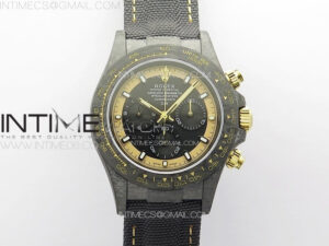 Daytona DIW Carbon/YG DIWF Best Edition Black/Gold Dial on Black Nylon Strap A7750