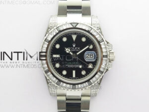 GMT Master II 126710 White/Black T Crystal BP Best Edition Black Dial On SS Bracelet  3186 CHS