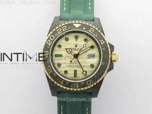 GMT Carbon DIWF Best Edition Gold Dial on Black Nylon Strap SA3186 CHS