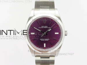 Oyster Perpetual 39mm 114300 BP Best Edition Red Grape Dial on SS Bracelet