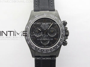 Daytona DIW Carbon Noob 1:1 Best Edition Black Dial on Black Nylon Strap SA4130 V2