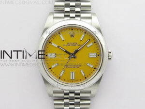 Oyster Perpetual 41mm 124300 BP Best Edition Yellow Dial on SS Jubilee Bracelet