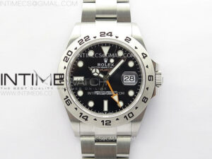Explorer II 42mm 226570 Black 904L SS V2 GMF 1:1 Best Edition Black Dial on Bracelet Super Clone SH3285 (Correct Hand Stack)