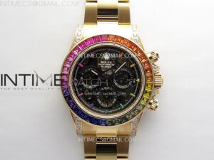 Daytona RG Rainbow Bezel GETF Best Edition Skeleton Dial on RG Bracelet SA4130