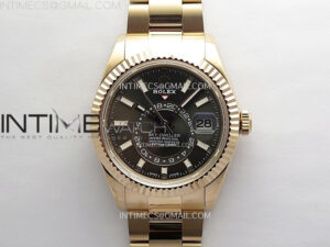 Sky-Dweller 326934 904L RG Noob 1:1 Best Edition Gray Dial on SS Jubilee Bracelet Asian 23J to 9001