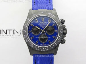 Daytona DIW Carbon Noob 1:1 Best Edition Blue/Black Dial on Blue Nylon Strap SA4130 V2