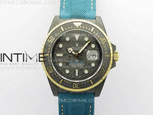 Sea Dweller 43mm Carbon/YG 'IRBIS' DIWF Best Edition Carbon Dial on Black Nylon Strap A2824
