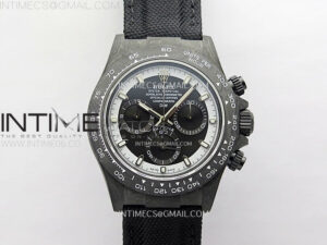 Daytona DIW Carbon Noob 1:1 Best Edition Black/White Dial on Black Nylon Strap SA4130 V2
