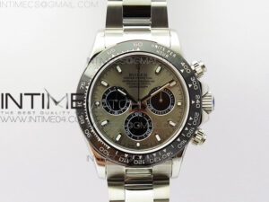 Daytona 116519LN JH Best Gray Dial Ceramic Bezel on SS Bracelet A4130