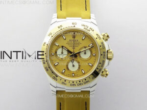 Daytona DIW White Carbon/YG DIWF Best Edition Gold Dial on Black Nylon Strap A7750
