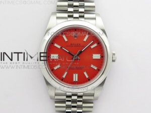Oyster Perpetual 41mm 124300 BP Best Edition Red Dial on SS Jubilee Bracelet