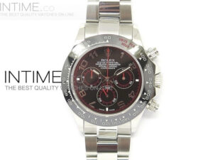Daytona Ceramic Bezel SS/Black dial Number Marker  A7750 @ 6