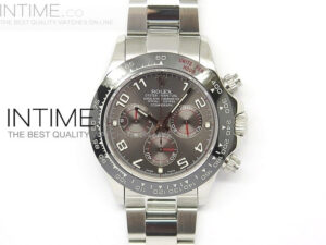 Daytona Ceramic Bezel SS/Grey dial Number Marker  A7750 @ 6