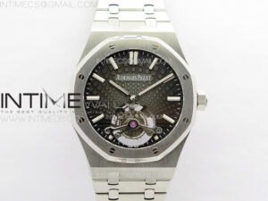 Royal Oak 41mm Tourbillon SS R8 Best Edition Black Dial on SS Bracelet